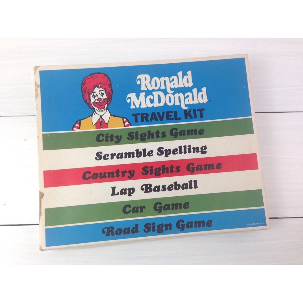 Vintage Mcds hamburglar‎ Travel Kit car coloring stickers